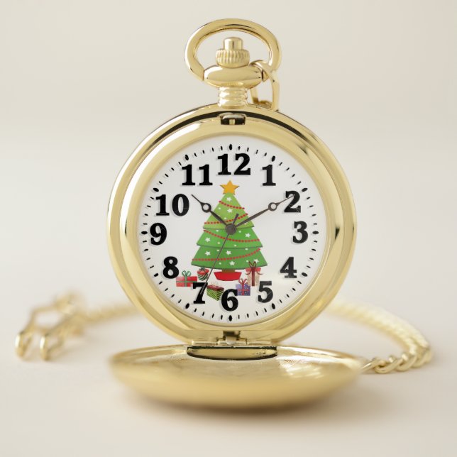 Christmas Tree Pocket Watch (Inside)