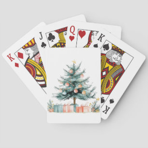Christmas tree poker cards