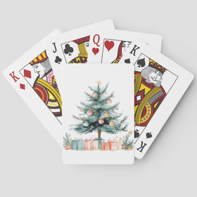Christmas tree  poker cards (Back)