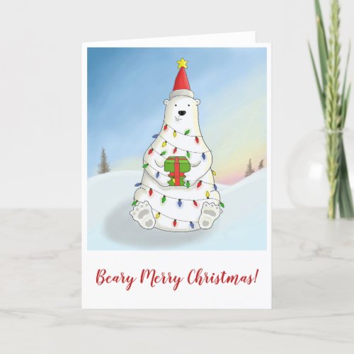 Christmas Tree Polar Beary Holiday Card