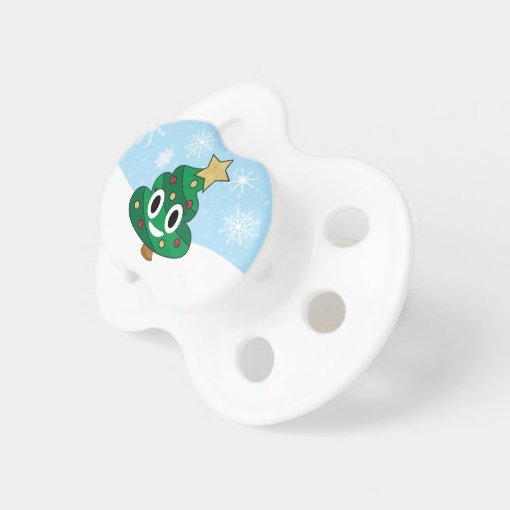 Christmas Tree Poop Emoji Pacifier Zazzle