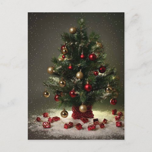 Christmas tree postcard