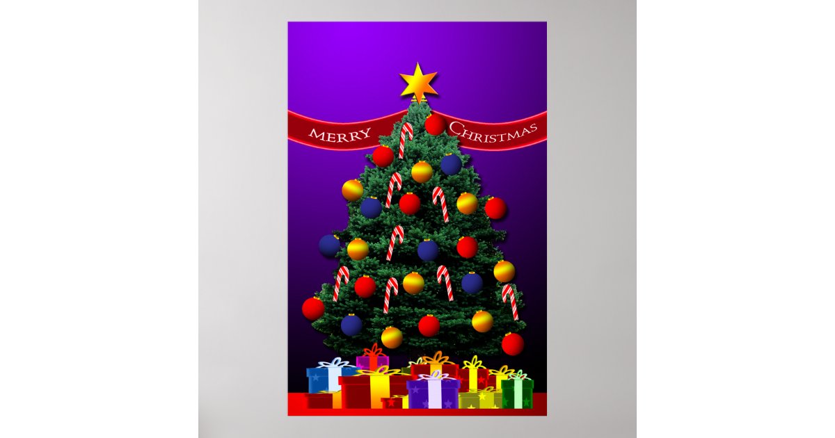 Christmas Tree Poster for your wall | Zazzle.com