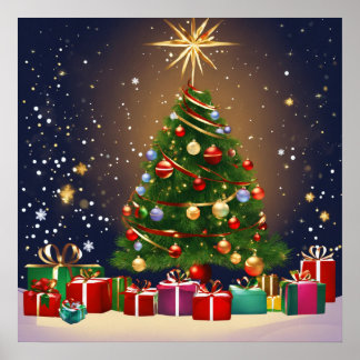 Christmas tree poster paper