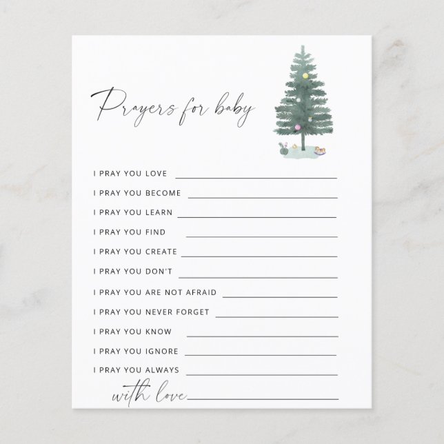 Christmas tree - prayers for baby (Front)