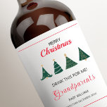 Christmas Tree Pregnancy Announcement Parents Wine Label<br><div class="desc">You're pregnant! Congratulations, now it's time for sharing your news with family, friends and co-workers. This modern chic Pregnancy announcement wine labels are a great way to share your special news. Customize Wine or sparkling wine Bottles with this modern label for the perfect way to announce your pregnancy! This label...</div>