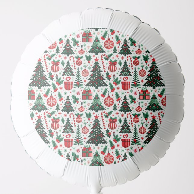 Christmas tree, presents, candy cane balloon (Front)