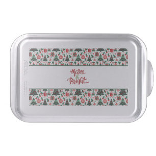 Christmas tree, presents, candy cane cake pan