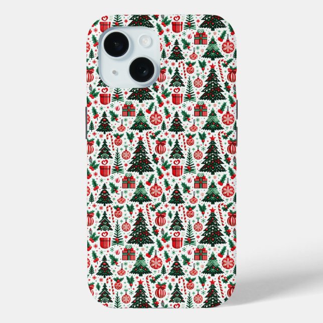 Christmas tree, presents, candy cane Case-Mate iPhone case (Back)