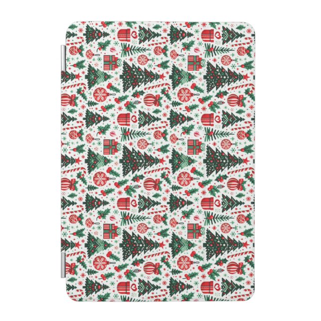 Christmas tree, presents, candy cane iPad mini cover (Front)