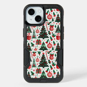 Christmas tree, presents, candy cane iPhone 15 case