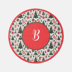 Christmas tree, presents, candy cane outdoor rug
