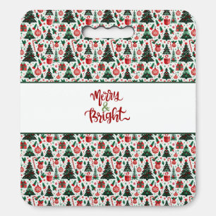 Christmas tree, presents, candy cane seat cushion
