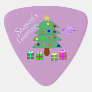 Christmas Tree & Presents Triangle Guitar Pick