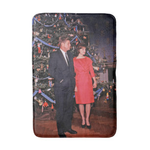 Christmas Tree President John Kennedy & Jacqueline Bath Mat