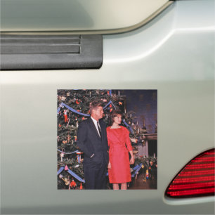 Christmas Tree President John Kennedy & Jacqueline Car Magnet