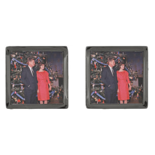 Christmas Tree President John Kennedy & Jacqueline Cufflinks