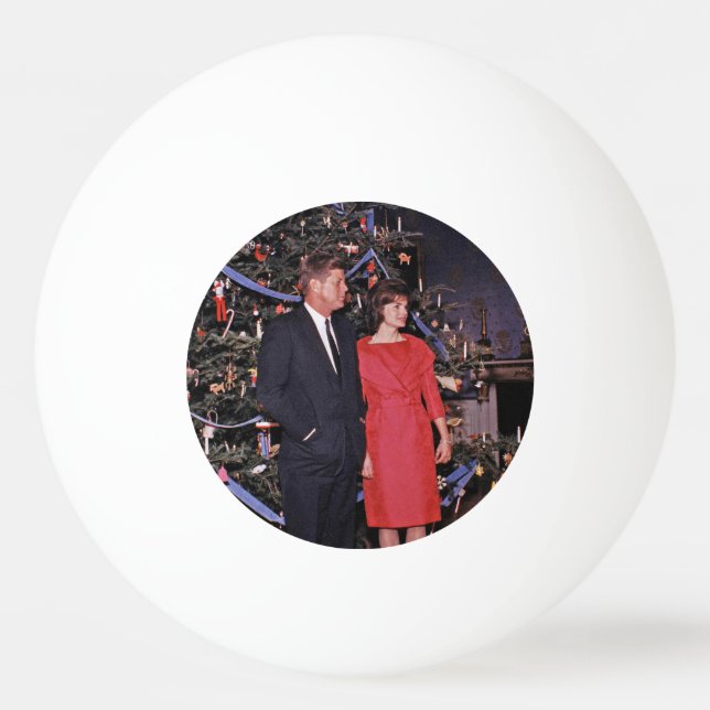 Christmas Tree President John Kennedy & Jacqueline Ping Pong Ball (Front)