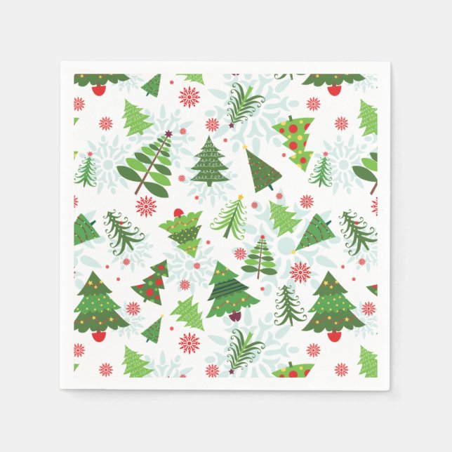 Christmas tree Print Paper Napkins (Front)