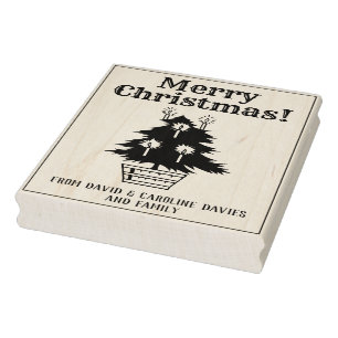 Christmas Tree - Print Your Own Christmas Cards Rubber Stamp