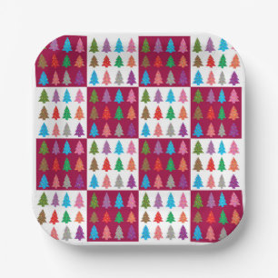 Christmas tree quilt pattern paper plates