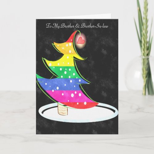 Christmas Tree Rainbow Holiday Card