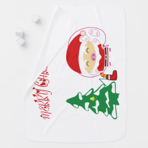 Christmas tree receiving blanket