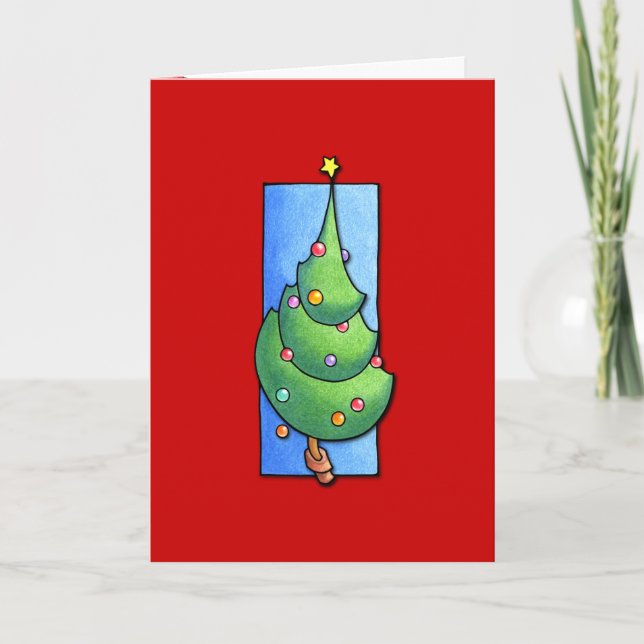 Christmas Tree red Card (Front)