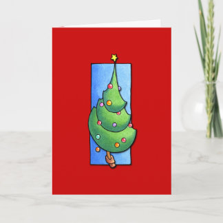 Christmas Tree red Card