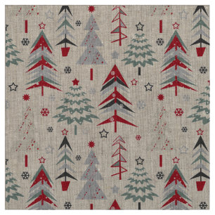 Christmas tree. Red ,green Fabric