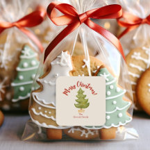 Christmas Tree Red Green Traditional envelope 