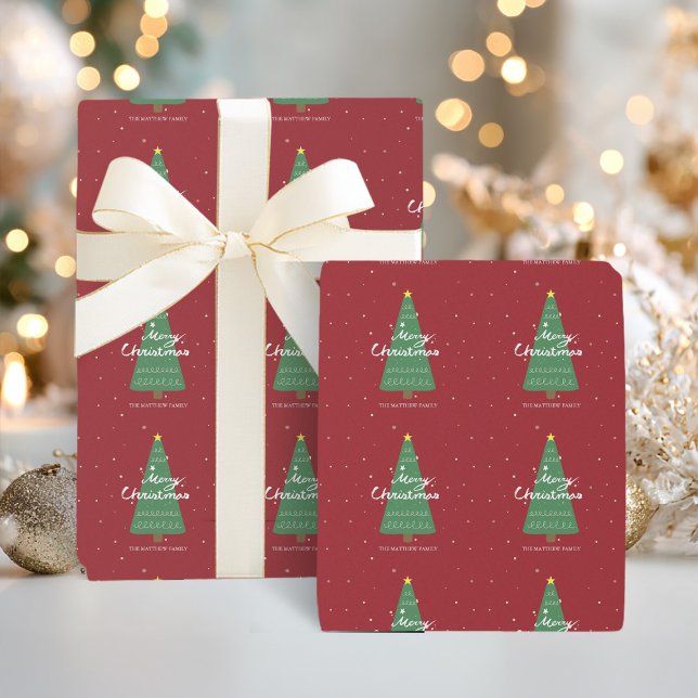 Christmas Tree Red Wrapping Paper (Creator Uploaded)