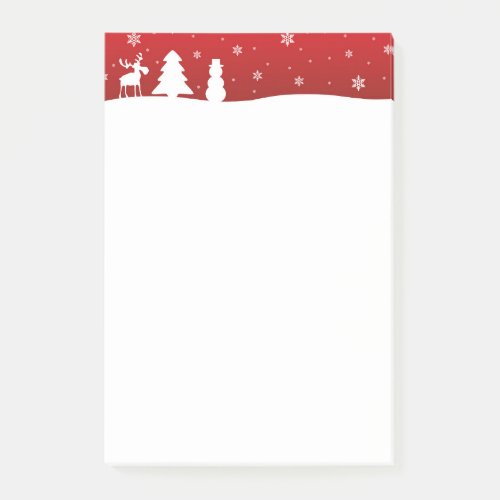 Christmas Tree Reindeer Snowman Post_it Notes