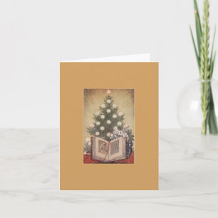 Christmas Tree Religious Vintage Holiday Note Card