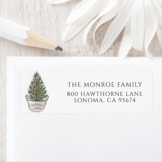 Christmas Tree Return Address Label (Insitu)