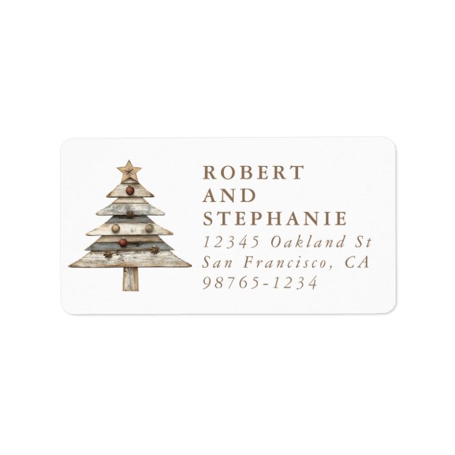 Christmas Tree Return Address Label (Front)