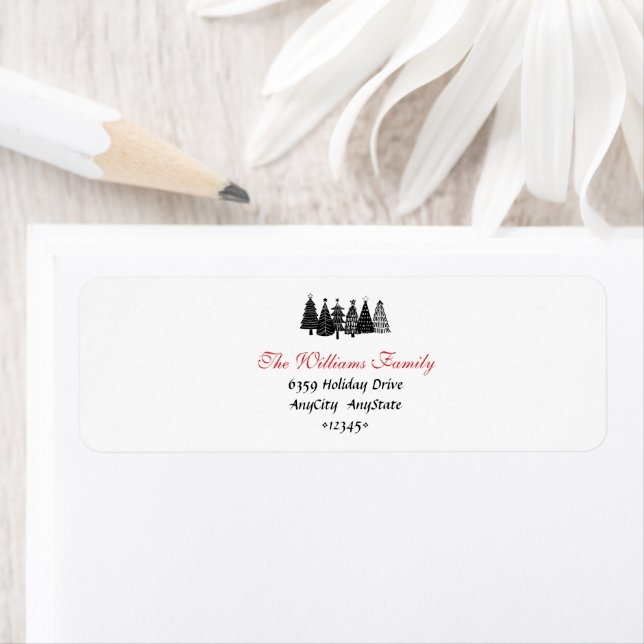 Christmas Tree Return Address Labels (Insitu)