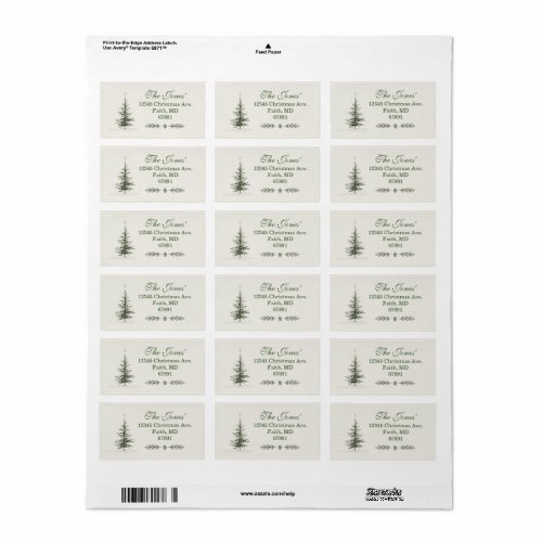 Christmas Tree Return Address Labels