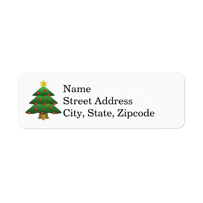 Christmas Tree Return Address Labels