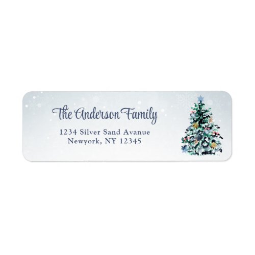 Christmas tree Return Address Labels