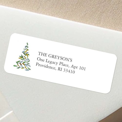 Christmas Tree Return Address Labels