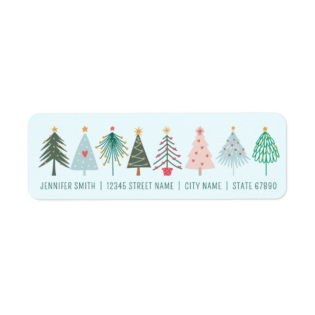 Christmas Tree Return Address Labels (Front)
