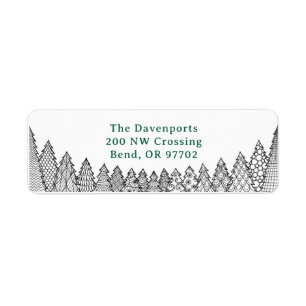 Christmas Tree Return Address Labels