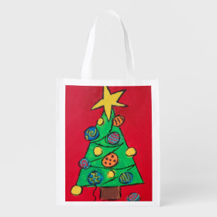 Christmas Tree Reusable Grocery Bag