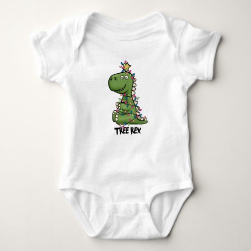 Christmas tree rex baby body suit baby bodysuit