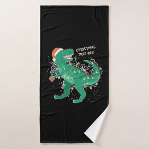 Christmas Tree-Rex   Bath Towel