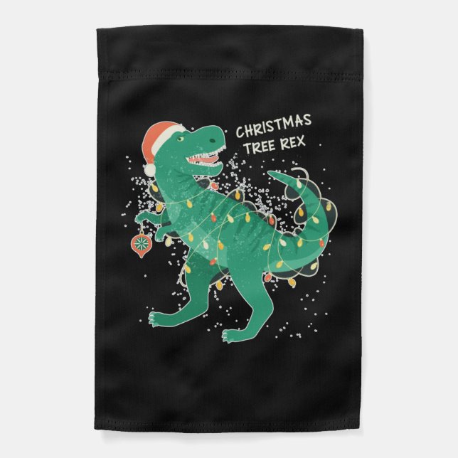 Christmas Tree-Rex   Garden Flag (Front)