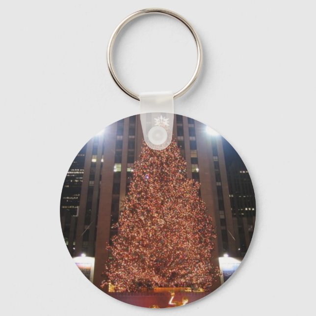 Christmas Tree Rockefeller Center Keychain (Front)
