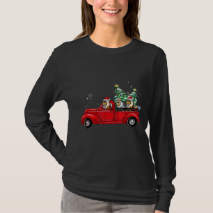 Christmas Tree Rough Collie Dog Driving Xmas Truck T-Shirt