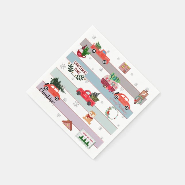 Christmas tree run napkins (Corner)